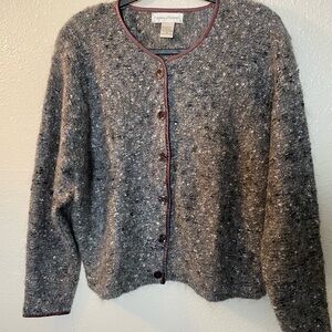 Casual Corner Mohair Gray Crew Neck Sweater